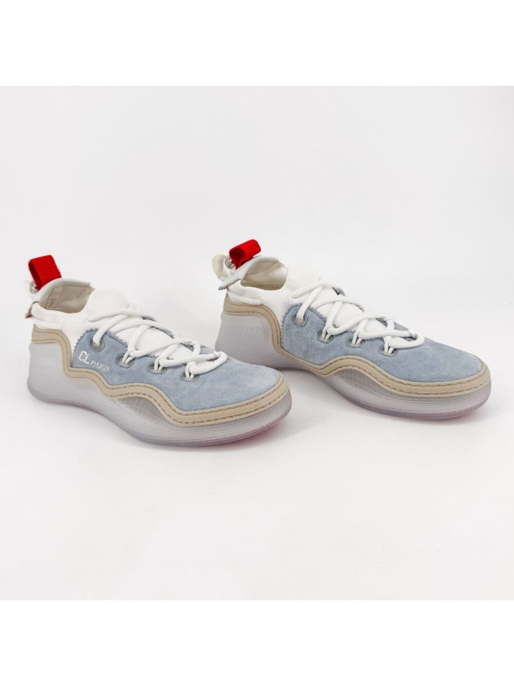 Christian Louboutin Arpoador Blue Drawstring Sneaker Size 39.5 US 9.5 Women's 07